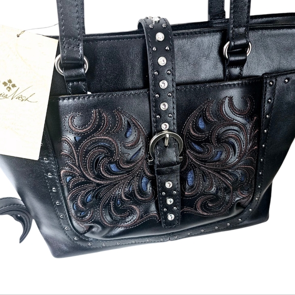 Patricia Nash Handbags - Patricia Nash Lux Ranch Black Noto Small Tote